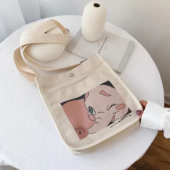 

Canvas Bag Women's Bag New Style Messenger Bag Shoulder Bag Japanese Girl's Small Cloth Bag