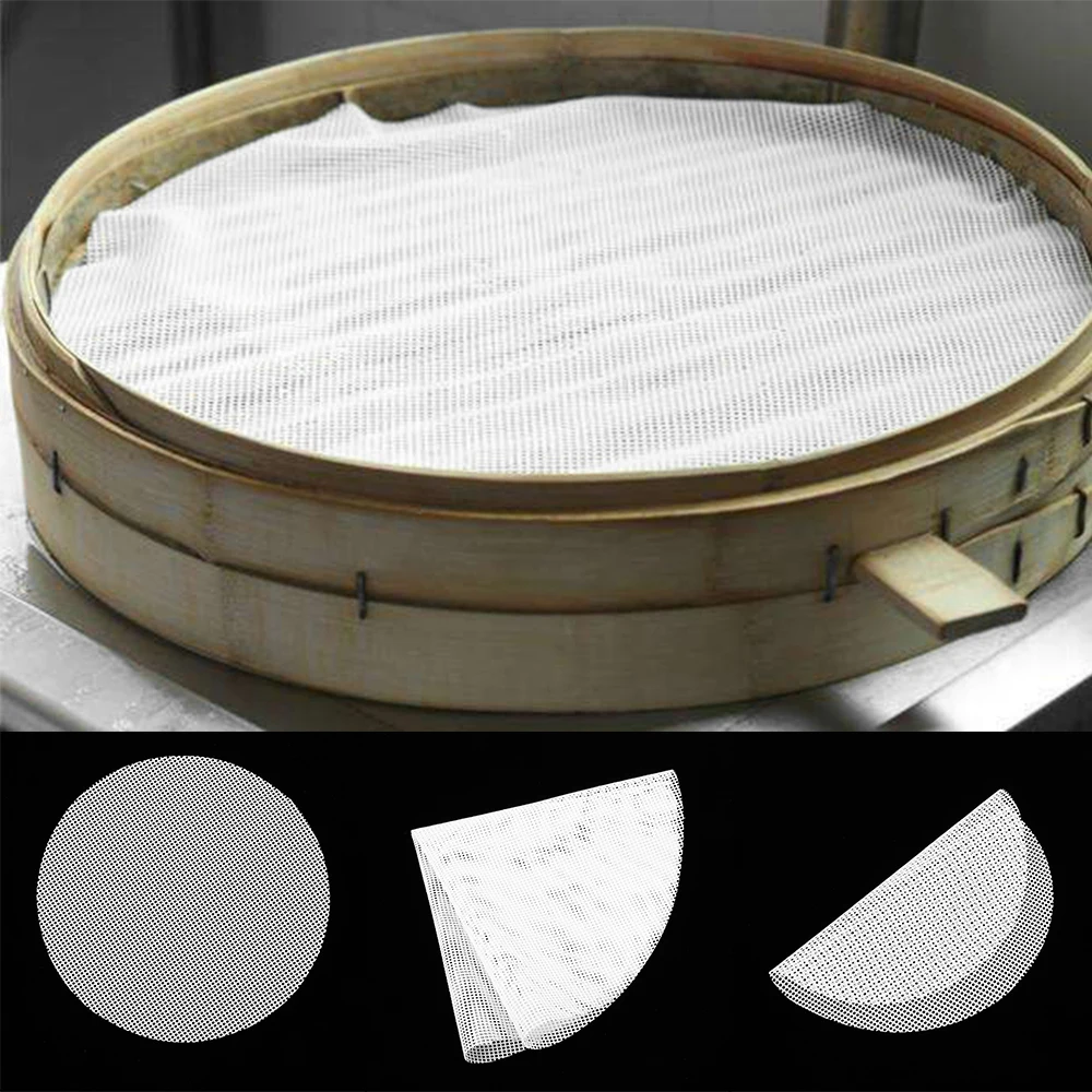 1Pc Non-Stick Steamer Mat Dim Sum Tool Food Grade Silicone Kitchen Under Steamers Mat Cooking Accessories Eco-friendly Cookware