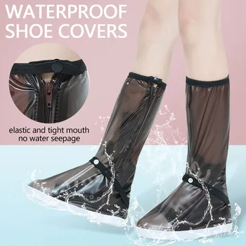 

Non-disposable Reusable Shoe Covers Protective Thicken Waterproof Carpet Cleaning Pvc Shoe Cover Charming Design Non-slip Sole