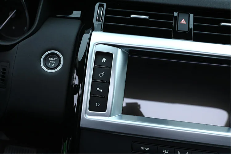 Для Land Rover Discovery 5 LR5 L462-18 ABS хром внутренняя навигационная коробка рамка Крышка отделка 3D наклейки аксессуар