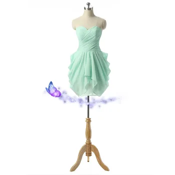 

robe demoiselle d'honneur 2017 new vestido cheap bridesmaid dresses under 50 new Fashion mini Wedding Party Dress real photos