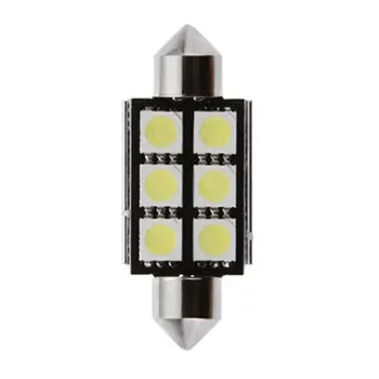 

Car Roof Signal Lamp Decoded Double-pointed White LED Bulb Automobile License Plate Reading Interior Light