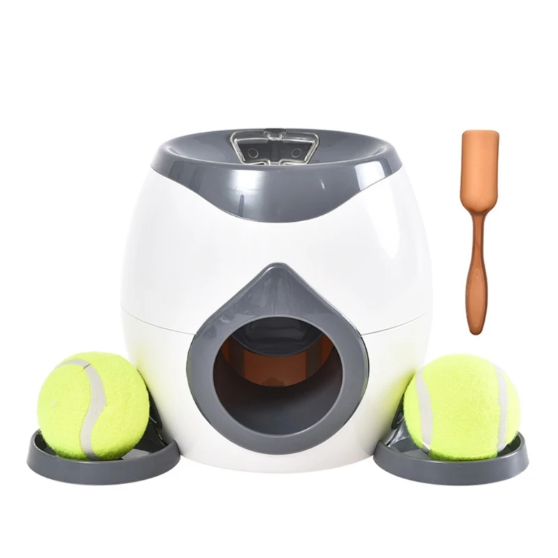 2022 New Interactive Pet Ball Launcher Toy Tennis Food Reward Machine