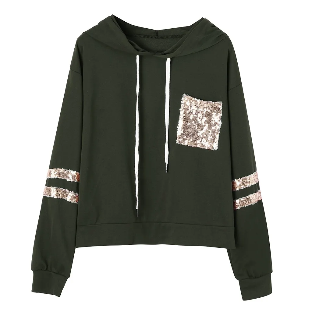 Hoodies Women Autumn Patchwork pockets Striped Long Sleeve Harajuku Streetwear Hoodie Hoodies And Sweatshirts Women Pullovers