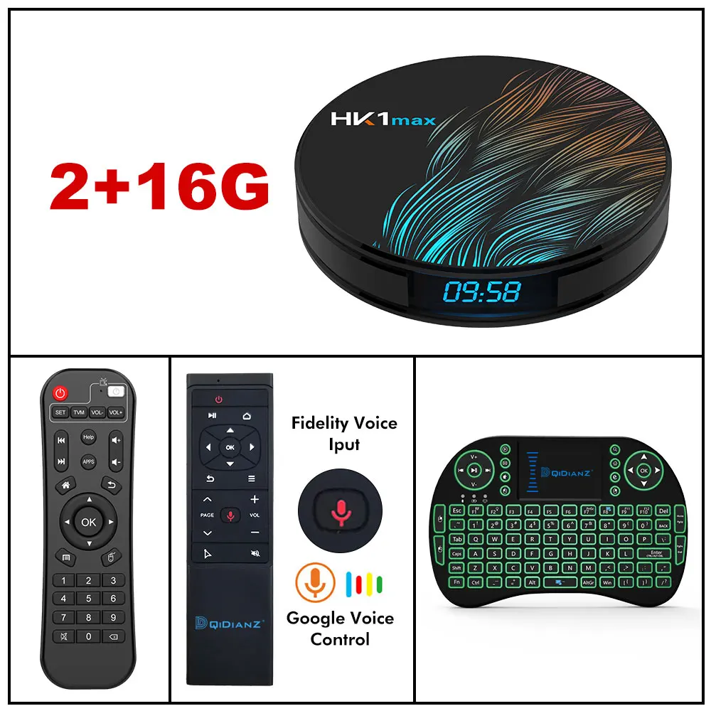 HK1MAX Android 9,0 Смарт ТВ приставка RK3318 четырехъядерный 2,4G& 5G беспроводной wifi приставка медиаплеер HK1 MAX Google voice PK H96MAX - Цвет: 2G16G i8 MT12