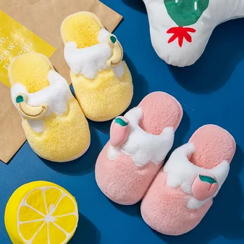 

Wholesale 2019 New Pattern Children Cotton Slipper Fruits Shoe Winter Keep Warm Non-slip Live With One’s Own Family Lovely