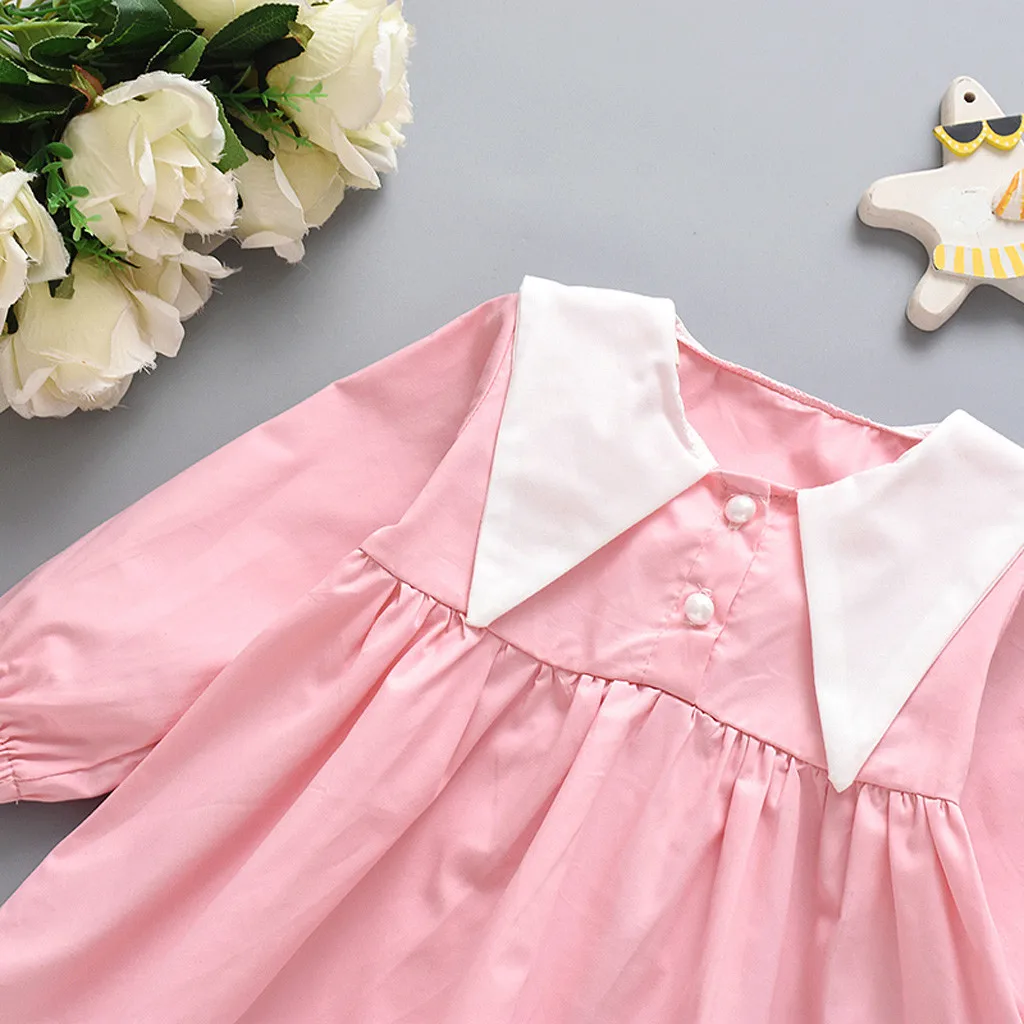Платье для маленьких девочек; платья для маленьких девочек; vestido infantil vestidos infantil; одежда; batizado; Повседневная Лоскутная одежда с длинными рукавами; Z4