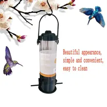 Hook Automatic Bird Feeder Feeding port free seed funnel automatic lazy bird feeder Hanging bird type feeder handcrafted beaded cat bird feeder