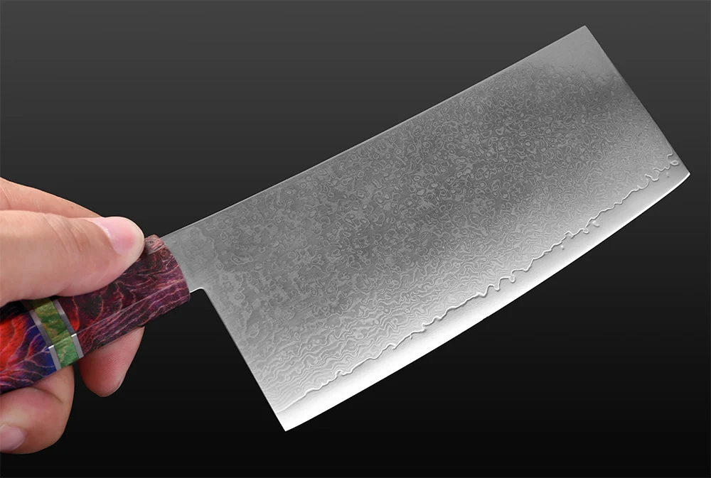 XITUO дамасский стальной нож шеф-повара японский Профессиональный кухонный нож острый нож для нарезания мясника стабильная деревянная ручка инструмент для приготовления пищи