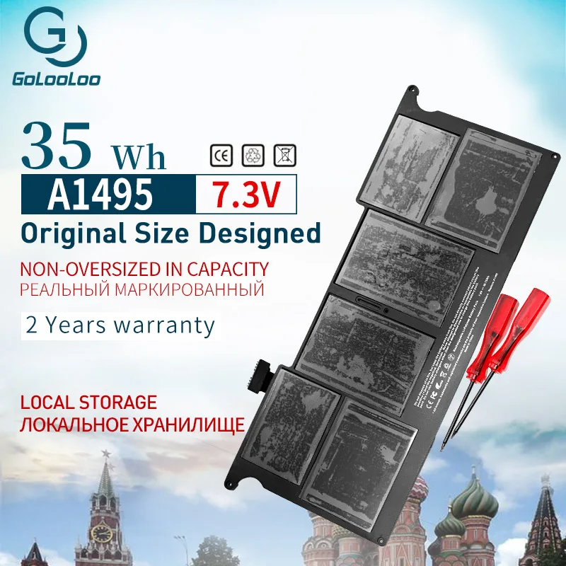 Golooloo Laptop Battery for Apple MacBook Air 11&quot A1370 Mid 2011 &amp A1465 (2012-2015) 35WH 7.3V Repace: A1406 A1495 batteries |