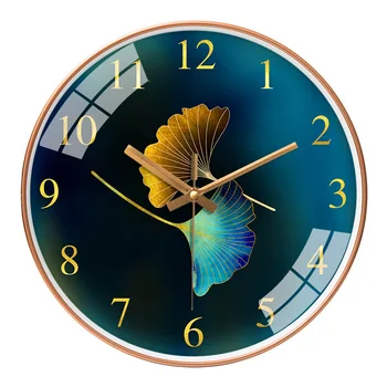 

Ginkgo Biloba Wall Clock Trendy Household Living Room Decoration Quartz Wall Clock 12 Inches Watch Silent Bedroom 2020 Top G12