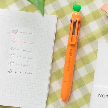 

2020 2021 Sharkbang Kawaii Carrot Multi-color 6 Colors Ballpoint Pen Monocerus Signature Ball Pen School Office Stationery