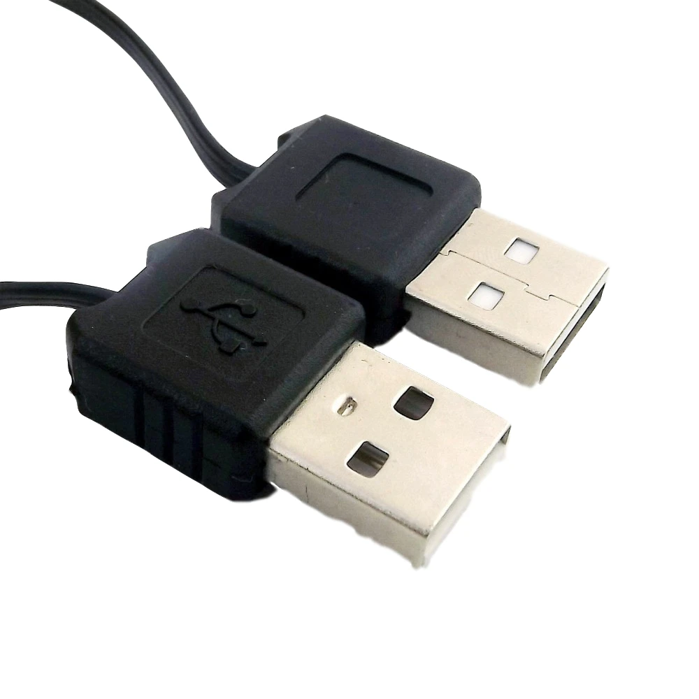 1x USB 2,0 A штекер USB 2,0 A штекер-штекер выдвижной разъем USB кабель черный