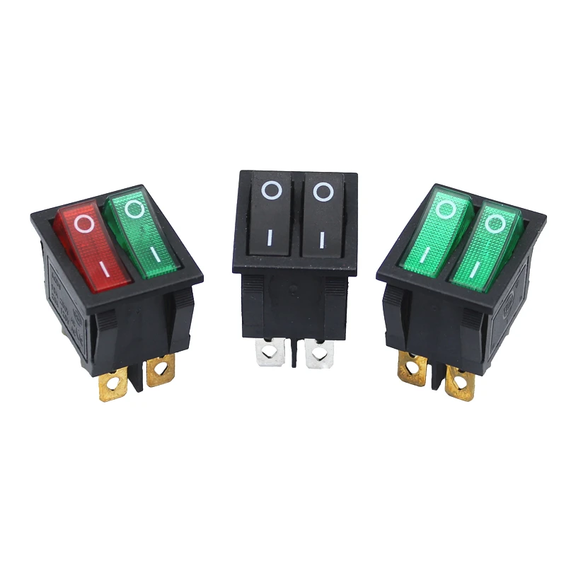 1 шт. KCD8 6PIN 16A 250 В 20A 125 в двойной выключатель света клавишный переключатель