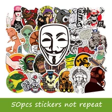 50 шт., 13 стилей, мультяшная наклейка, Забавный монстр, карикатура, герой, Череп, компьютерные наклейки, наклейка для ноутбука, для macbook alienware, ipad