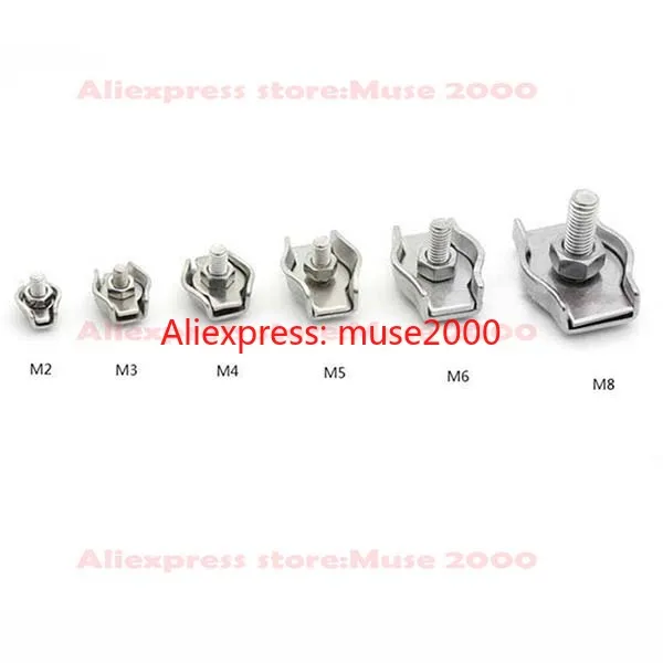 22mm 7/8" Wire Rope Clip Stainless Steel U Shaped Bolt Cable Clamp Fastener 