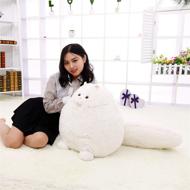 

Creative Plush Toys Long Tail White Model Persian Cat Doll Children GIRL'S Birthday Gift