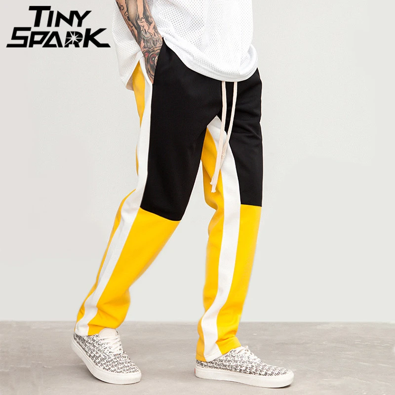 2021 Hip Hop Pant Color Patchwork Men Casual Sweatpant Joggers Harem Pant  Streetwear Track Pants Autumn Summer Fashion Trousers