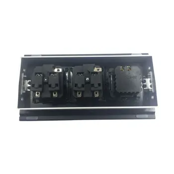 

Metal Plate Slide Pattern Hidden 2 Power EU Socket Dual USB Table Desktop Outlet
