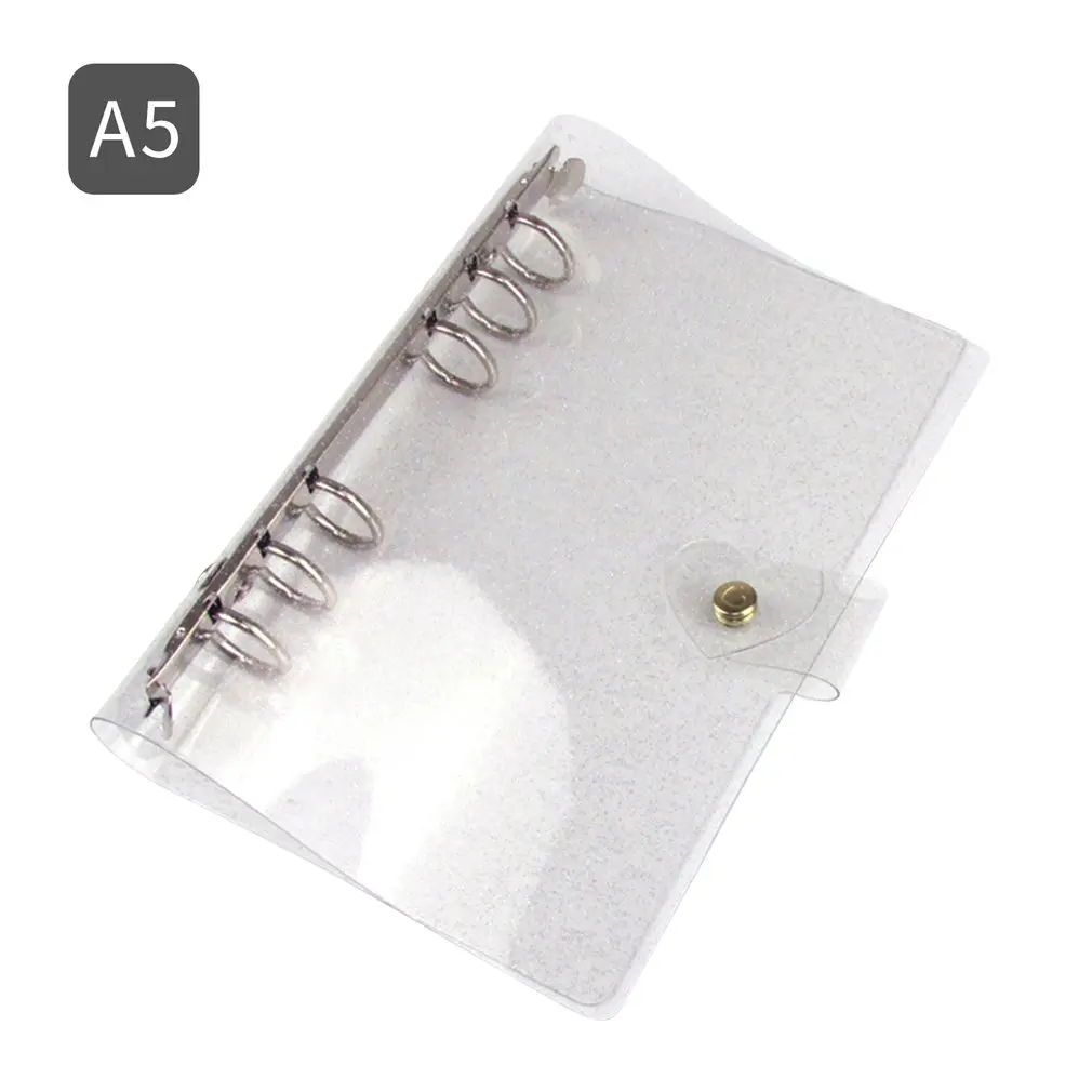 1pc Transparent Color Plastic Clip File Folder A5/A6 Notebook Loose Leaf Ring Binder Planner Agenda School Office Supplies | Дом и сад