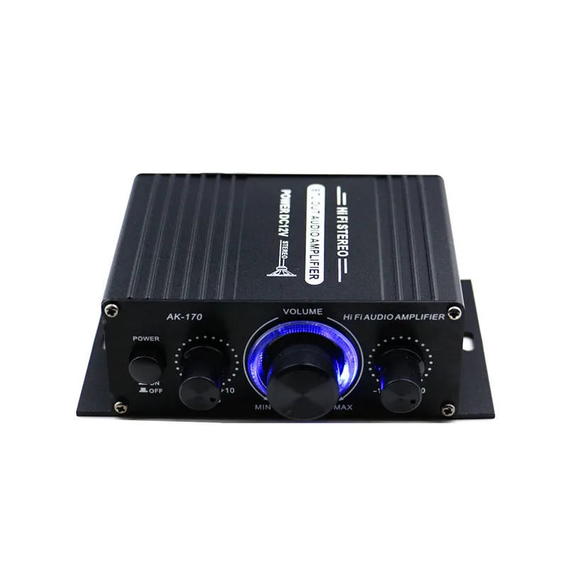 Comprar 200 + 200W 12V de Audio Amplificador HIFI Amplificador de potencia de Audio estéreo de bluetooth para coche música amplificadores Radio FM USB TF AUX