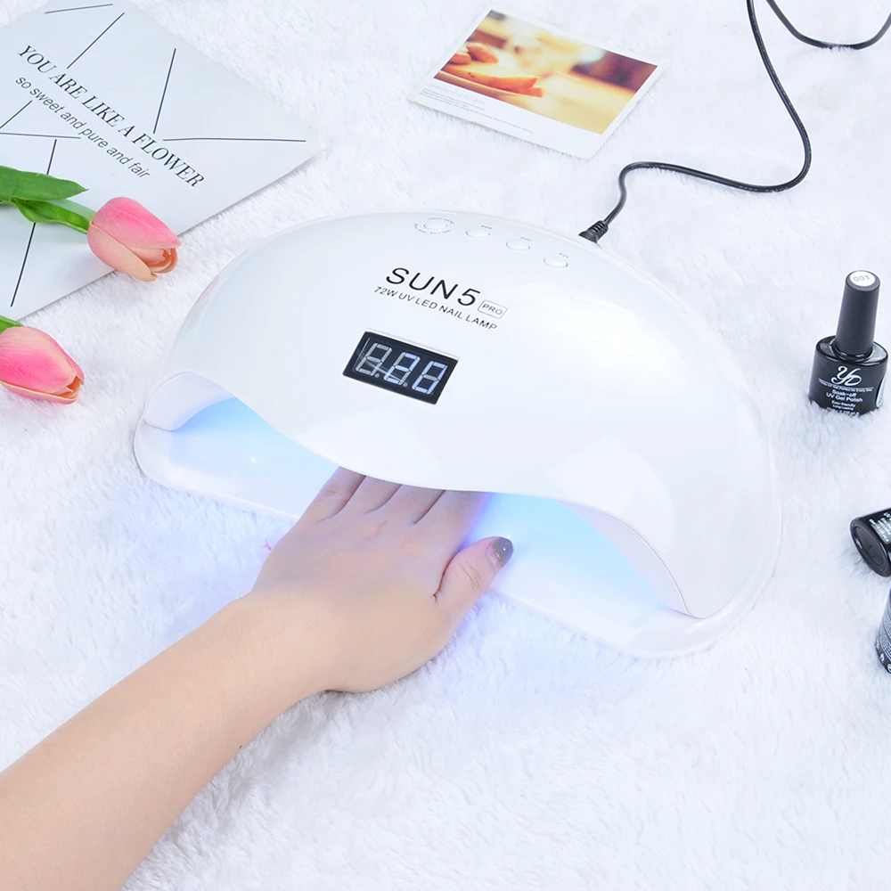 

Bfaccia Manicure Light Lamp 72W Nail Polish Curing Lamp For Fingernail With Sensor 10s/30s/60s/99s Timer Setting LCD Display
