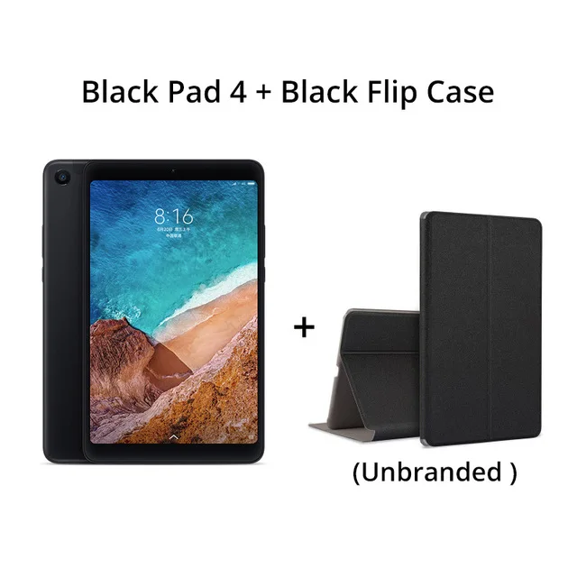 Black N Flip Case Xiaomi mi Pad 4 mi Pad 4 LTE wifi OTG " планшеты 32 Гб 64 Гб ПК Восьмиядерный процессор Snapdragon 660 6000 мАч 1920x1200 FHD 13 МП планшет Android - Комплект: Black N Flip Case