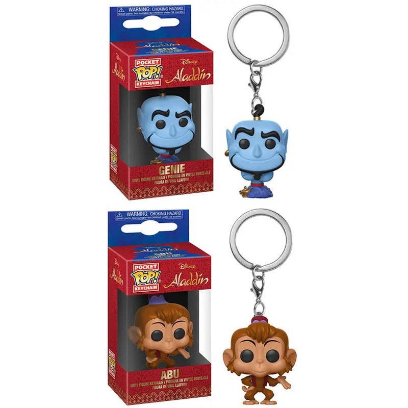 Funko Pop Карманный Аладдин брелок Abu Genie Фигурки игрушки для детей подарок