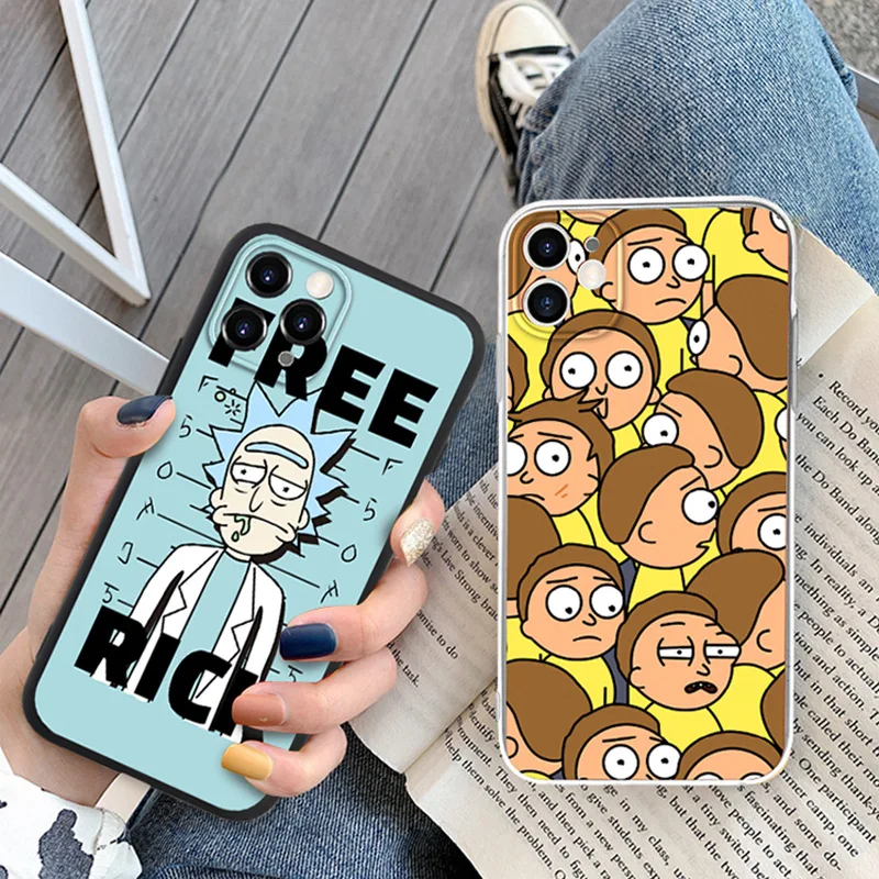 

Rick and Morty cartoon Cute Phone case anime For iPhone 11 Pro Max Xr Xs Max X 7 7 Plus 8 6 6s Plus SE 2020 case silicone cover