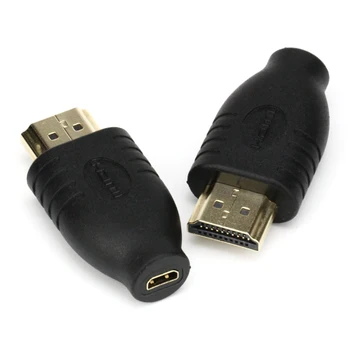 

Black Standard HDMI Male Type A to Micro HDMI Type D Female Socket Adapter Extension Converter 500pcs