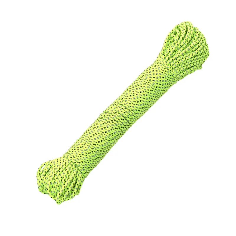 

Outdoor 2. 5mm Chunky Outdoor 20M fan guang sheng Tent Rope Awning Drawstring Wind Proof Rope Parachute Cord Double Reflective S