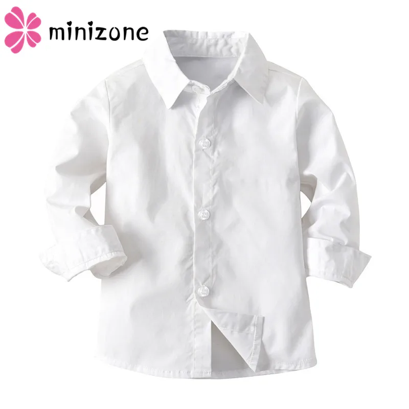 Рубашки для мальчиков в британском стиле; Детские хлопковые белые школьные Блузы с высоким воротником и длинными рукавами; детская одежда в английском стиле для свадебной вечеринки; блузка