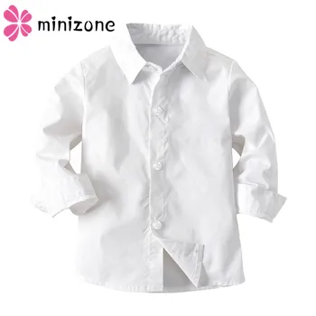 

Boys Shirts For British Children Cotton White Long Sleeve Turtleneck School Blouses Kids England Cloths For Wedding Party Blouse