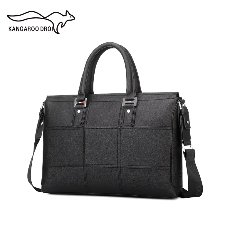 

2019 Daishu Imported Microfiber Business Handbag MEN'S Briefcase Nine Squares Shoulder Bag a Generation of Fat