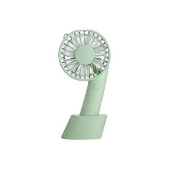

1Pcs Creative Fashion 9Th Simple Handheld USB Charging Mini Gear Small Fan With Base Desktop Silent Fan