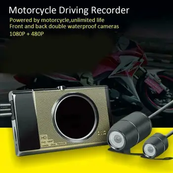

3.0 Motorcycle Camera Dual Lens Cam DVR Video Recorder Loop Record Night Vision