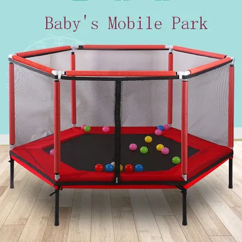

New Children Trampoline Parent-child Interactive Game Trampoline With Safety Net Children Indoor Playground Baby's Mobile Park