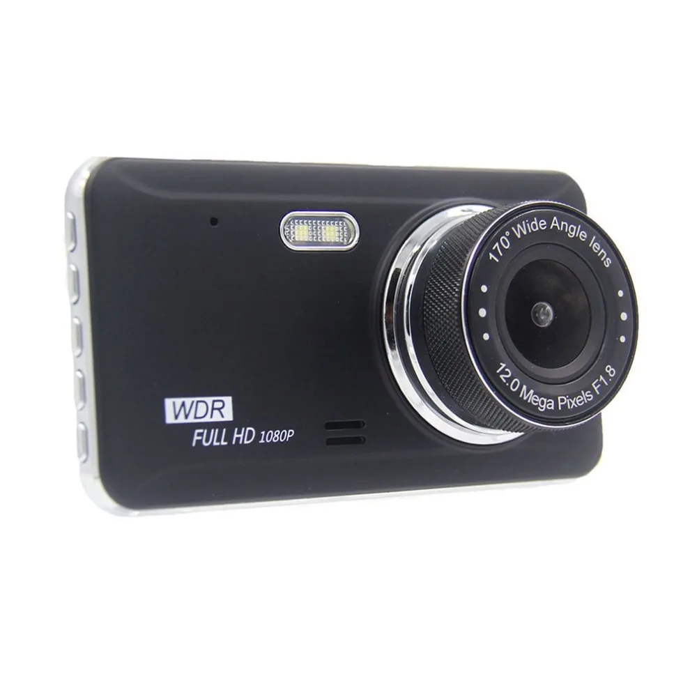 4 дюймов Ips Hd 1080P вождение автомобиля Регистраторы передние и задние двойные линзы Поддержка реверсирования видео наблюдение за парковкой