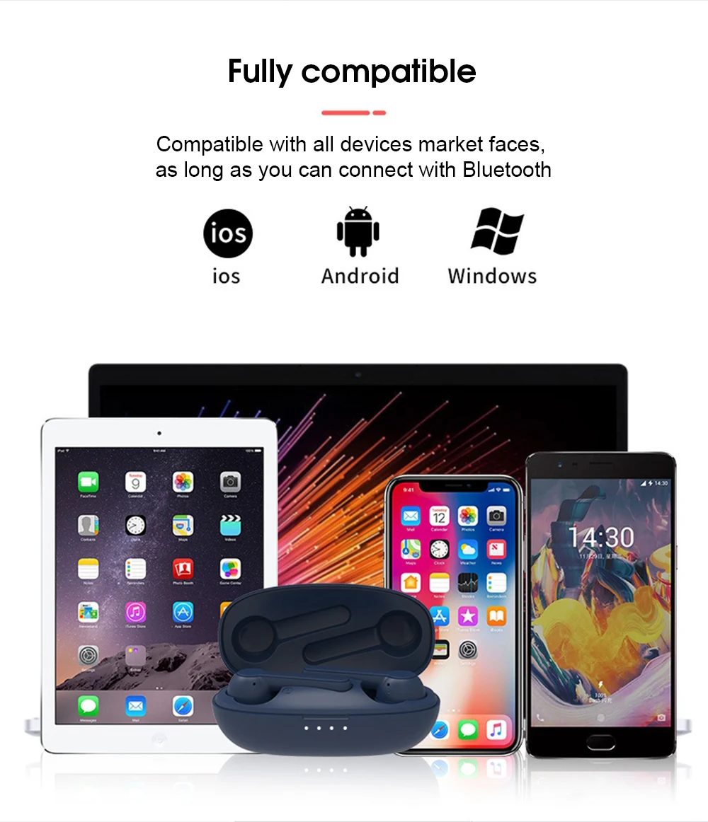 OTAO TWS Touch Bluetooth 5,0 наушники бинауральные наушники в ухо стерео Спортивная гарнитура Беспроводные наушники с 400 мАч зарядным устройством