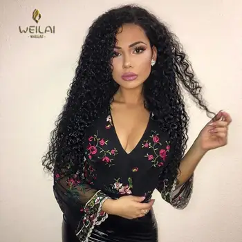

WEILAI The most popular African women's wig, fluffy long curly hair, wavy explosive head, black chemical fiber lace hair