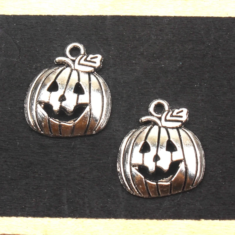 

10Pcs/lot Cute Antique Halloween Charms Pumpkin Pepper Ghost Bell Charms Pendant Necklace Bracelet Jewelry Accessory Gift