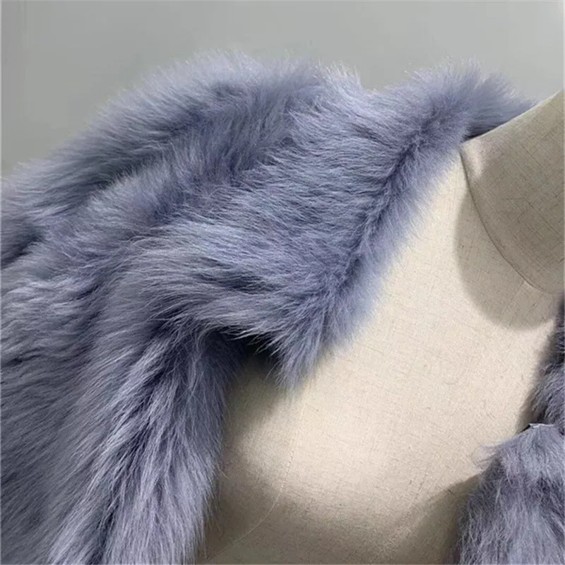 Женская шуба из натуральной шерсти, Толстая теплая Осенняя зимняя овечья шерсть, меховая куртка, двусторонняя