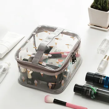 

Portable Travel Storage Cosmetic For Makeup Toiletry Wash Bag Organizer Large Capacity Transparent Case Container PVC Gift