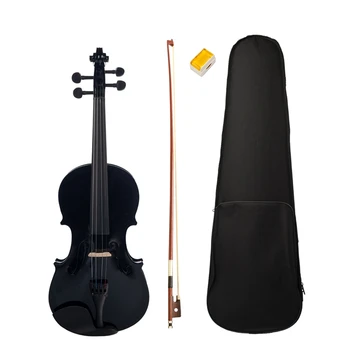

4/4 Black Maple Violin with Bass Dul Top Alloy Tail Violin