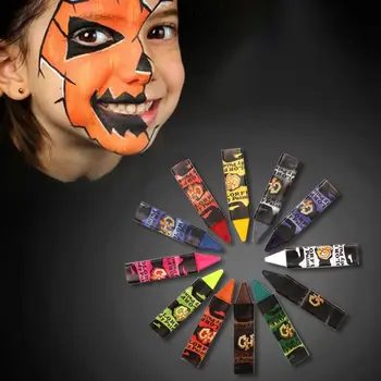 

12 Colors Face Painting Crayon Paint Sticks Kit Non Toxic Diy Body Paint Pen For Kids For Masquerade
