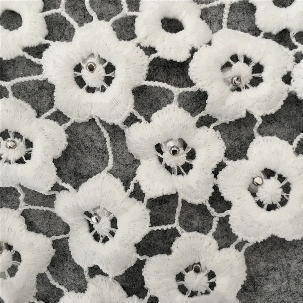 Lace Sewing Accessories Embroidered Flower Collar Decoration Appliques 1pcs