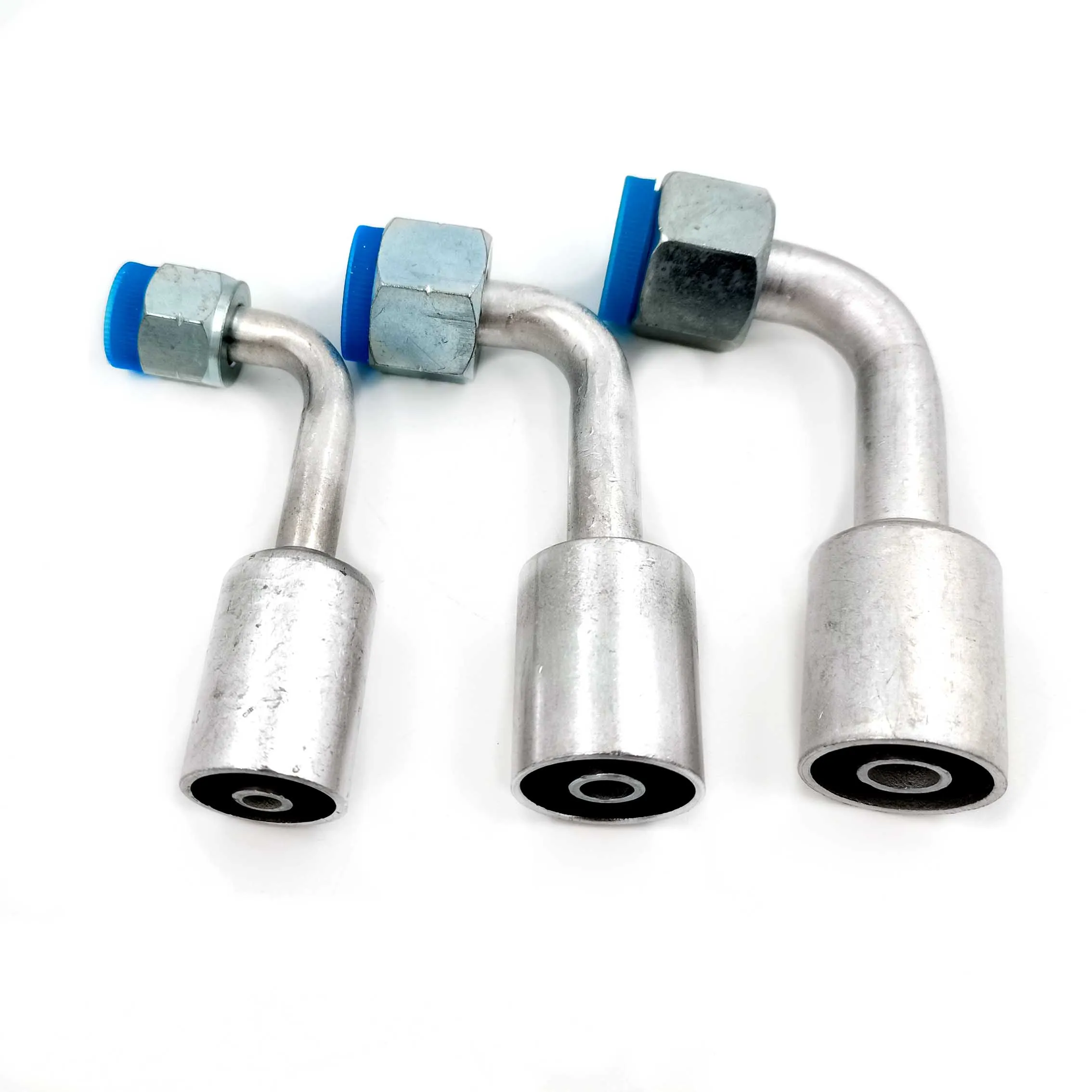 15PCS Automotive Air Conditioning Aluminum Fittings Hose Joints R134a 3/8,1/2,5/8 with R12 Aluminum Sleeve Clamp Cap