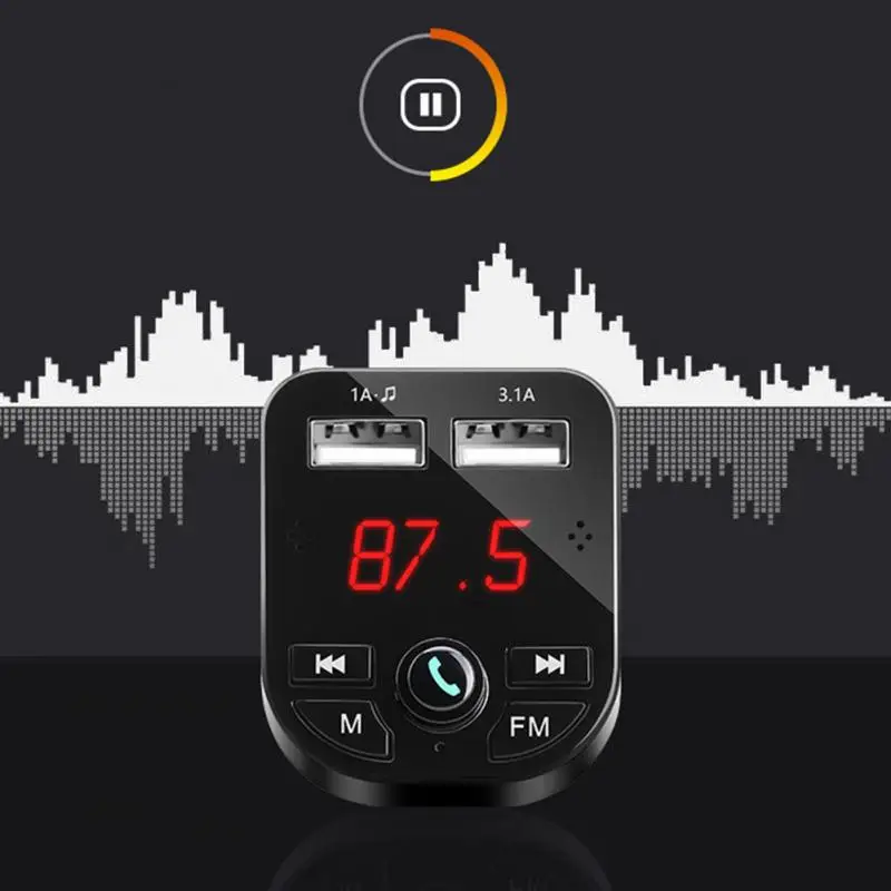Адаптер fm-передатчик музыкальный MP3-плеер TF карта Автомобильный комплект ЖК-дисплей Быстрая зарядка портативный беспроводной радио Многофункциональный