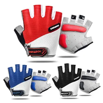 

Unisex Half Finger Bicycle Cycling Gloves Anti Slip Shock Absorbing Padded Breathable Mesh Sports Mountain Bike Mittens