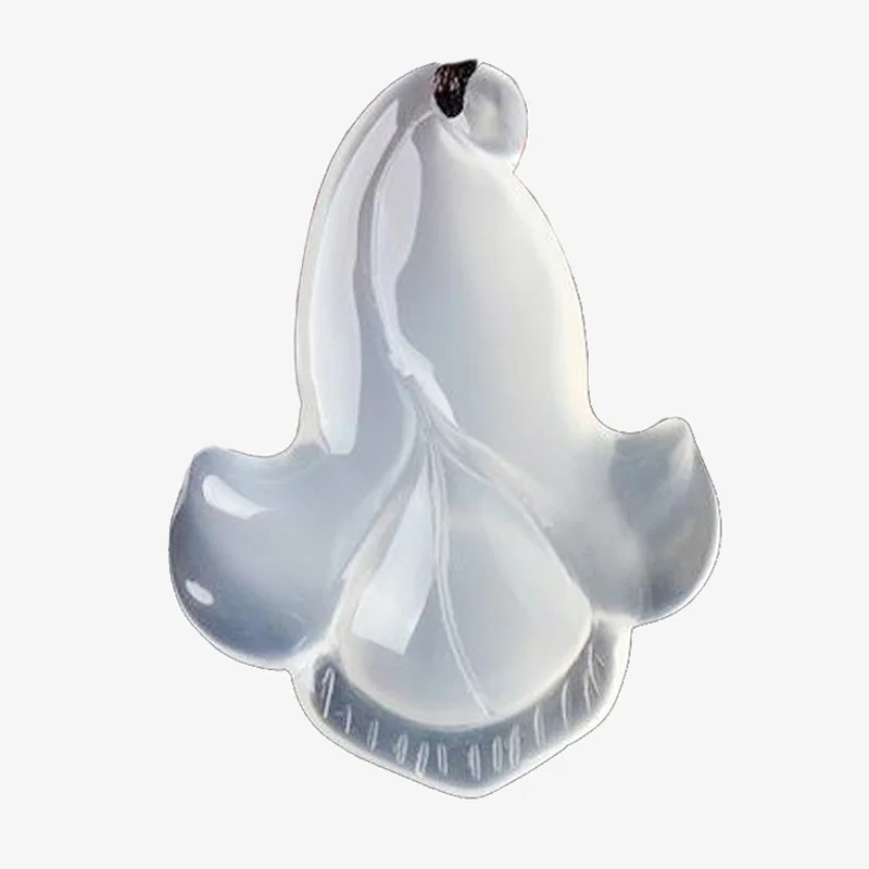 

Beautiful natural hand-carved chalcedony orchid pendants Women white orchid ma nao/stone pendant jewelry wholesale